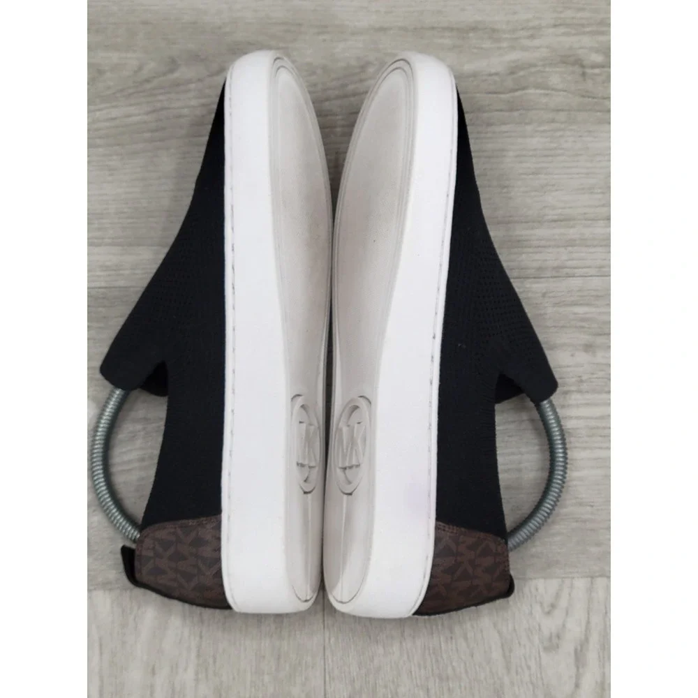 Michael Kors Juno Knit Slip On Met SF Stretch Knit  Women's Size 8.5 M Monogram